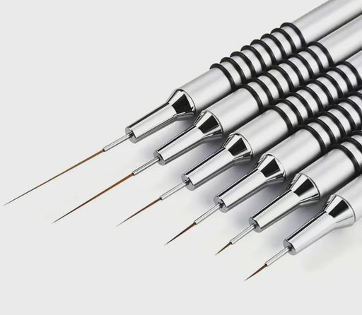 Brush Set | Silver Liner Art Brush (6in1) - Angelina Nail Supply NYC