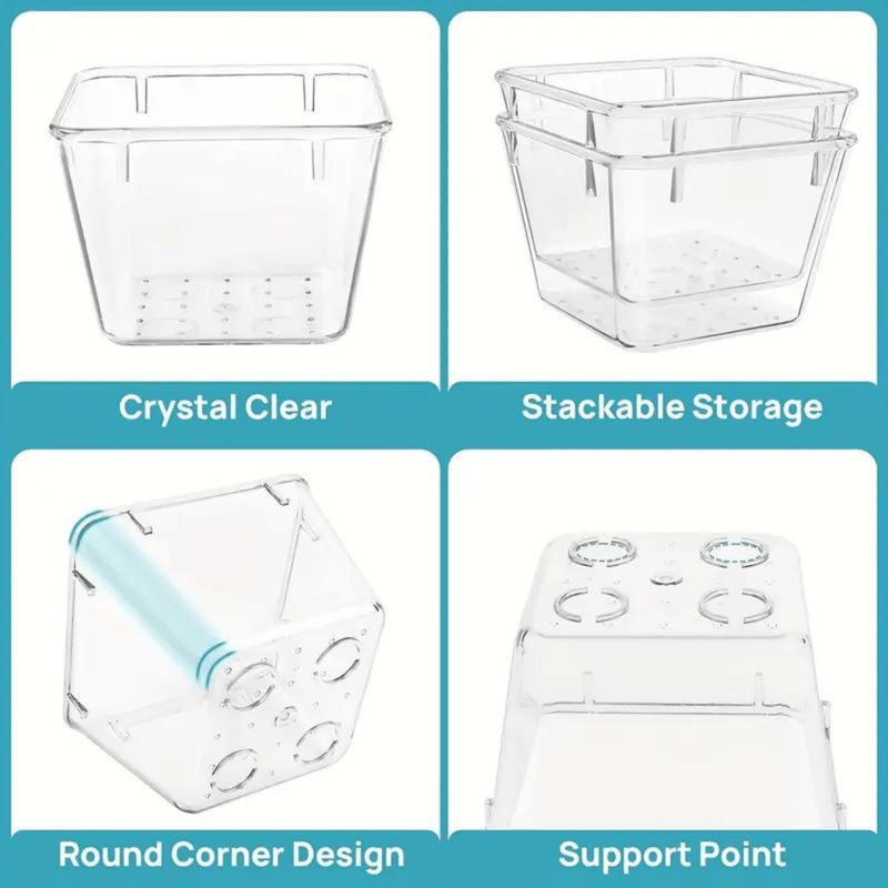 Clear Plastic Organizers Drawer With Non-Slip Pads - Angelina Nail Supply NYC