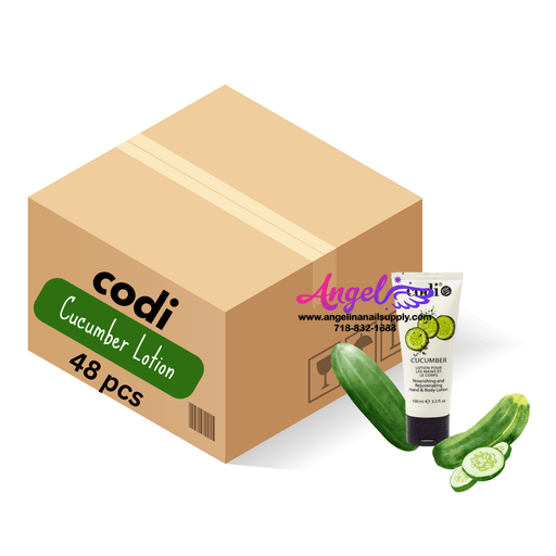 Codi Lotion Tube Cucumber 3.3oz (Box/48 Tubes) - Angelina Nail Supply NYC
