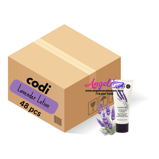 Codi Lotion Tube Lavender 3.3oz (Box/48 Tubes) - Angelina Nail Supply NYC