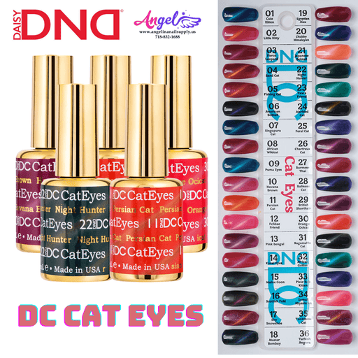 DC Cat Eyes Collection Full Set 36 colors #1 - #36 GEL ONLY - Angelina Nail Supply NYC