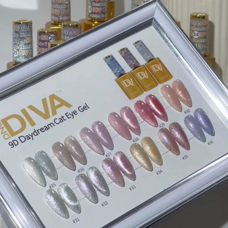 Diva 9D Cat Eyes Collection Daydream Set 12 colors 25 - 36 GEL ONLY - Angelina Nail Supply NYC