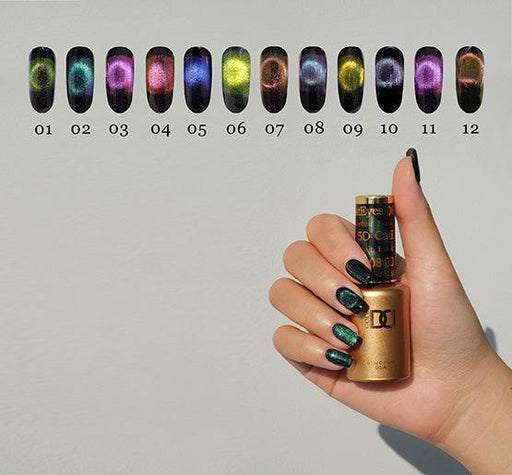 DND 5D Cateyes Full Set (12 colors) - Angelina Nail Supply NYC