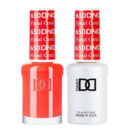 Dnd Gel 650 Floral Coral - Angelina Nail Supply NYC