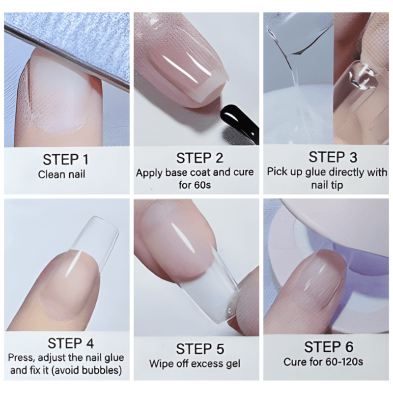 DND Gel Tips Glue – Clear Solid Gel Adhesive 2.12oz (HEMA & TPO Free) - Angelina Nail Supply NYC