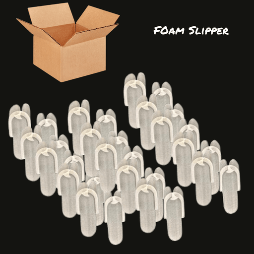 Foam Slipper - White (box/ 30 pack) - Angelina Nail Supply NYC