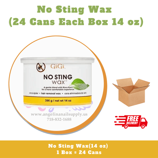 GiGi No Sting Wax (24 cans / box - 14 oz each can) - Angelina Nail Supply NYC