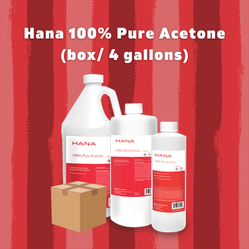 Hana 100% Pure Acetone (box/4 gallon) - Angelina Nail Supply NYC