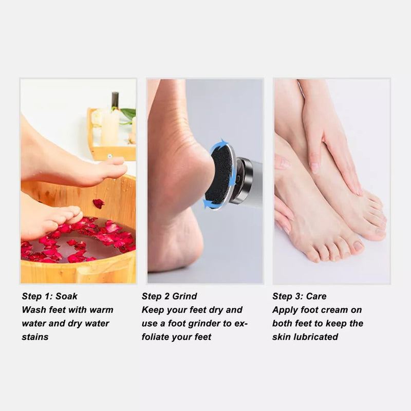 Ionica Electric Foot File Callus Remover Rechargeable FCR03 - Angelina Nail Supply NYC