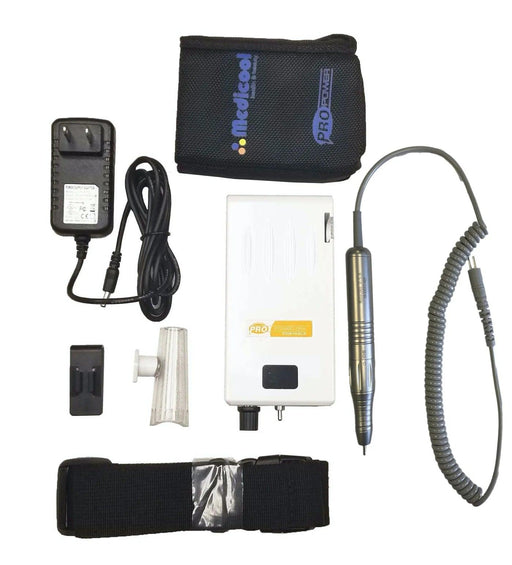 Medicool Pro Power 35K Portable Filing Machine Silver | Nail Drill - Angelina Nail Supply NYC