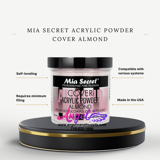 Mia Secret Acrylic Powder Cover Almond 4oz - Angelina Nail Supply NYC