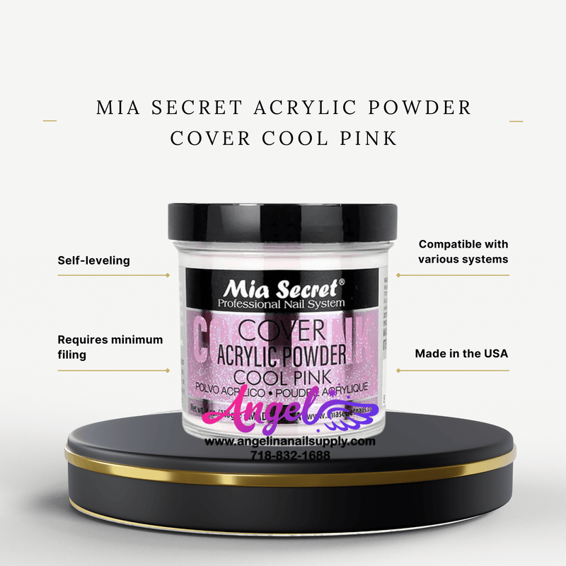 Mia Secret Acrylic Powder Cover Cool Pink 4oz - Angelina Nail Supply NYC