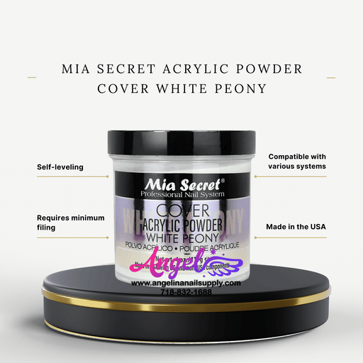 Mia Secret Acrylic Powder Cover White Peony 4oz - Angelina Nail Supply NYC