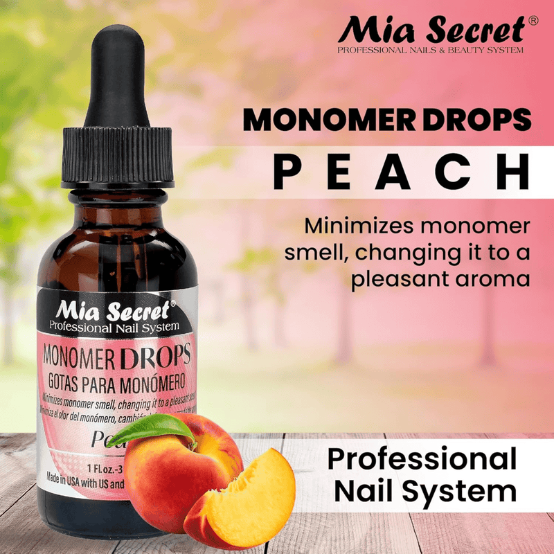Mia Secret Peach Monomer Drops - Angelina Nail Supply NYC