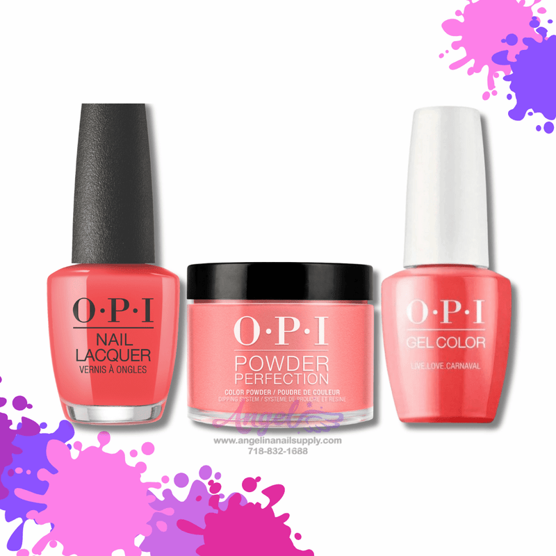 OPI 3in1 combo DP-GC-NL A69 LIVE. LOVE. CARNAVAL - Angelina Nail Supply NYC