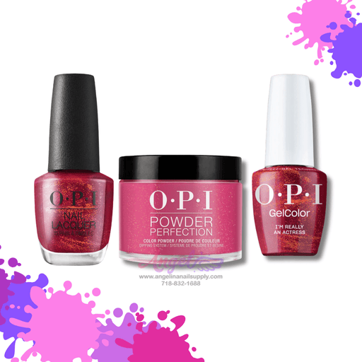 OPI 3in1 combo DP-GC-NL H010 I’M REALLY AN ACTRESS - Angelina Nail Supply NYC