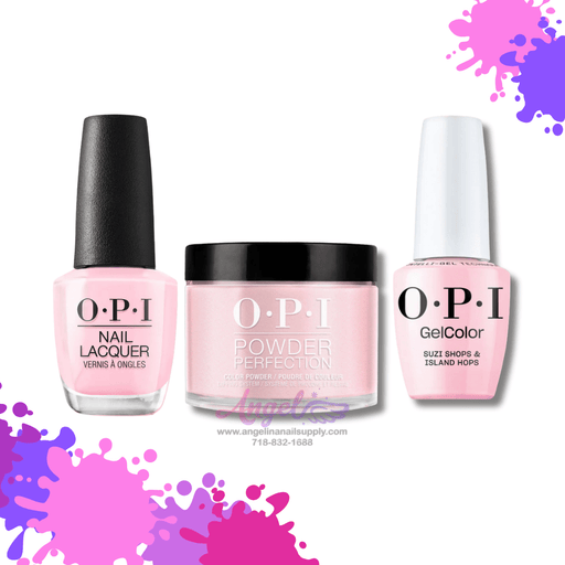 OPI 3in1 combo DP-GC-NL H71 SUZI SHOPS AND ISLAND HOPS - Angelina Nail Supply NYC