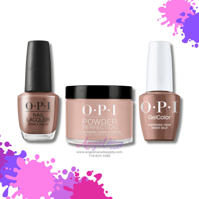 OPI 3in1 combo DP-GC-NL LA04 Espresso Your Inner Self - Angelina Nail Supply NYC
