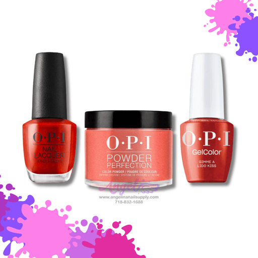 OPI 3in1 combo DP-GC-NL V30 GIMME A LIDO KISS - Angelina Nail Supply NYC