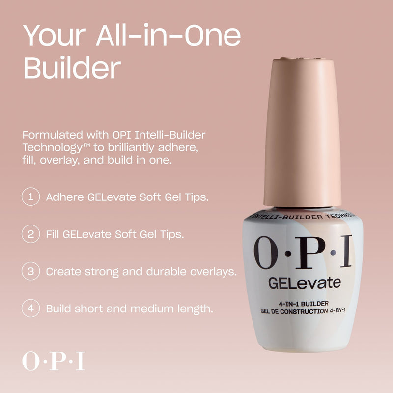 OPI 4-in-1 Builder Gel BIB001 Warm Pink / For The Fill Of It - Angelina Nail Supply NYC