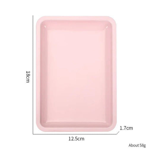 Stainless Steel Pink Tray - Angelina Nail Supply NYC