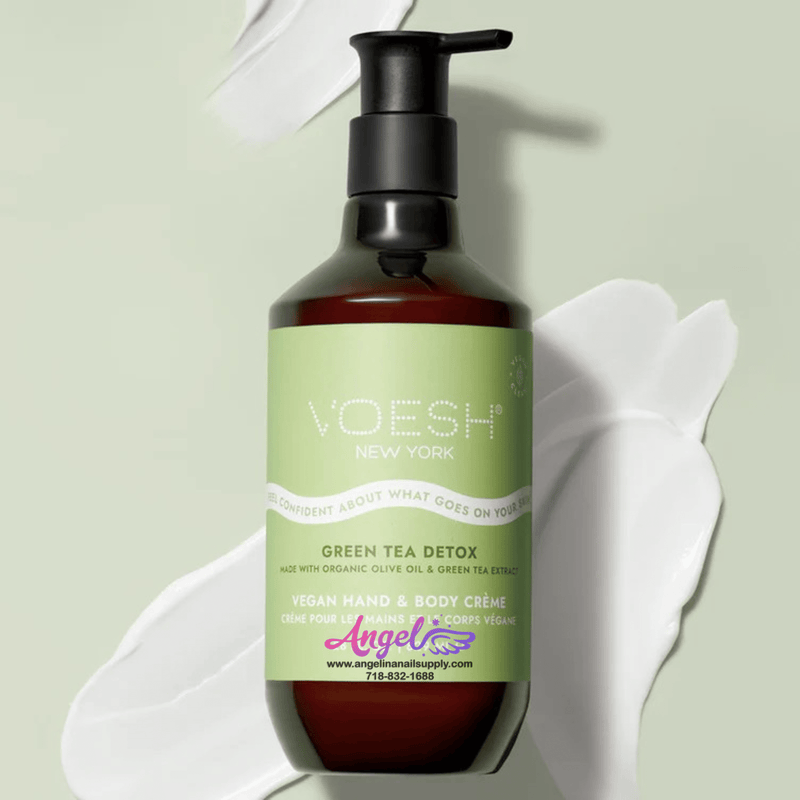 Voesh Green Tea Detox Vegan Body & Hand Creme 28 Fl.Oz. (Box/12 Bottles) - Angelina Nail Supply NYC