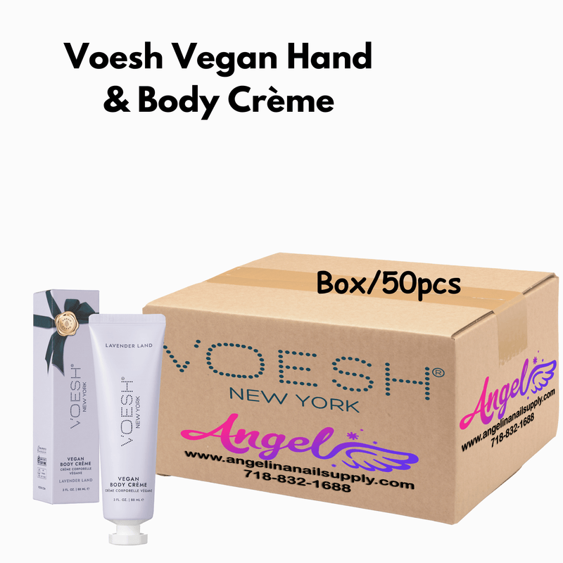 Voesh Lavender Relieve Vegan Body & Hand Creme 3 Fl.Oz. (Box/50 Pcs) - Angelina Nail Supply NYC