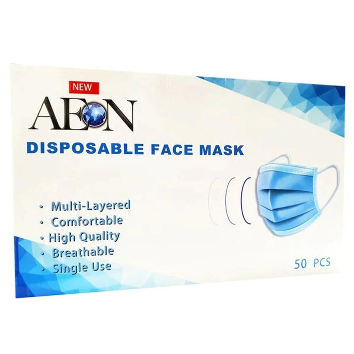 Aeon Disposable Face Mask 3 Layers - Angelina Nail Supply NYC