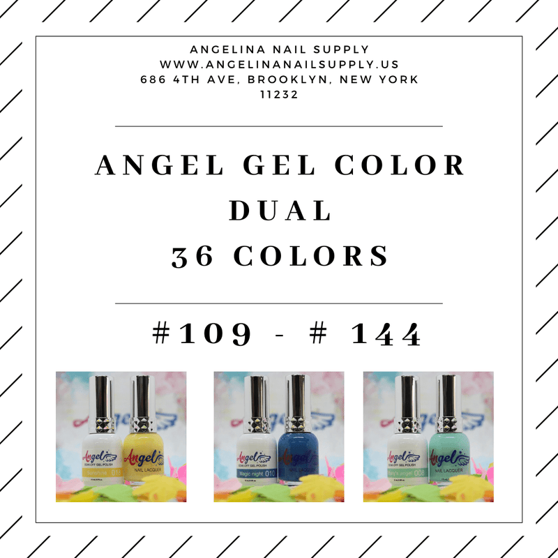 Angel Gel Color Dual ( 36 colors ) #109 - #144 - Angelina Nail Supply NYC