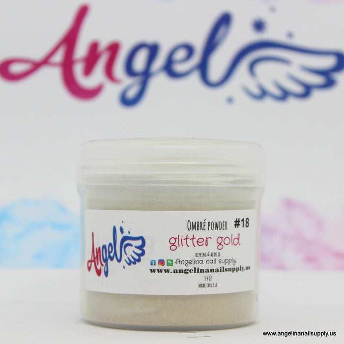 Angel Ombre Powder 18 Glitter Gold - Angelina Nail Supply NYC
