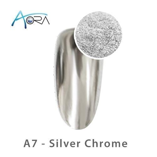 Aora Chrome Powder A7 Silver - Angelina Nail Supply NYC