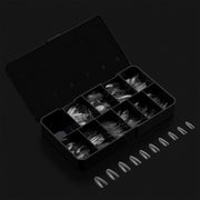 Aprés Box of Tips Natural - Round - Medium - Angelina Nail Supply NYC