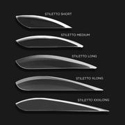 Aprés Box of Tips Natural - Stiletto - Long - Angelina Nail Supply NYC