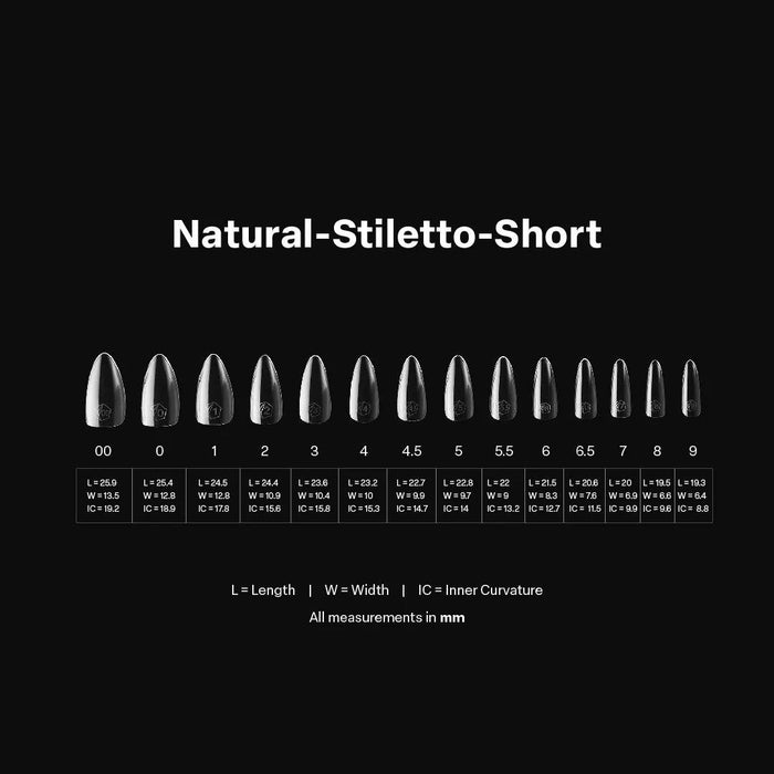 Aprés Box of Tips Natural - Stiletto - Short 2.0 - Angelina Nail Supply NYC