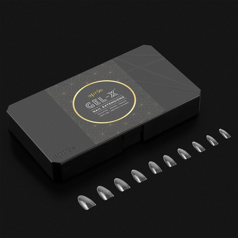 Aprés Box of Tips Sculpted - Round - Medium - Angelina Nail Supply NYC