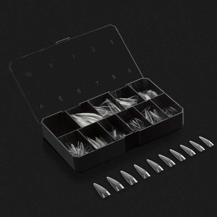 Aprés Box of Tips Sculpted - Stiletto - Extra Long - Angelina Nail Supply NYC