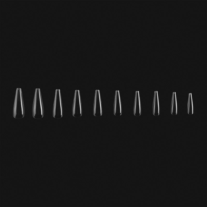 Aprés Box of Tips Sculpted Tapered - Coffin - Extra Long - Chaun Legend - Angelina Nail Supply NYC