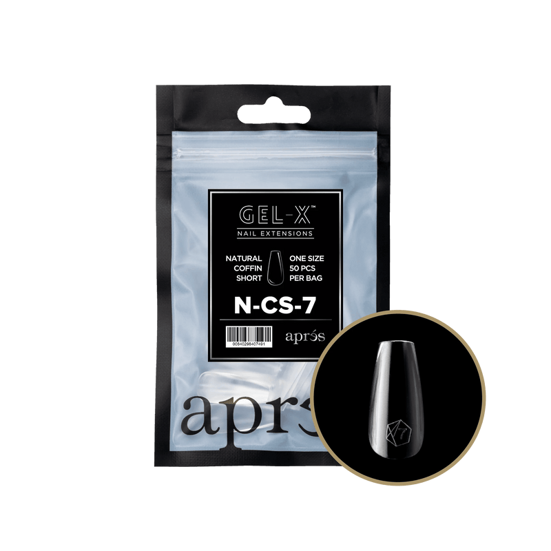Aprés Refill Bags Natural Coffin Short (50pcs/pack) - Angelina Nail Supply NYC