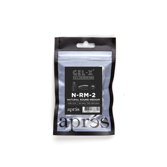 Aprés Refill Bags Natural Round Short (50pcs/pack) - Angelina Nail Supply NYC