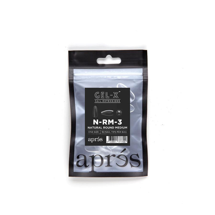 Aprés Refill Bags Natural Round Short (50pcs/pack) - Angelina Nail Supply NYC