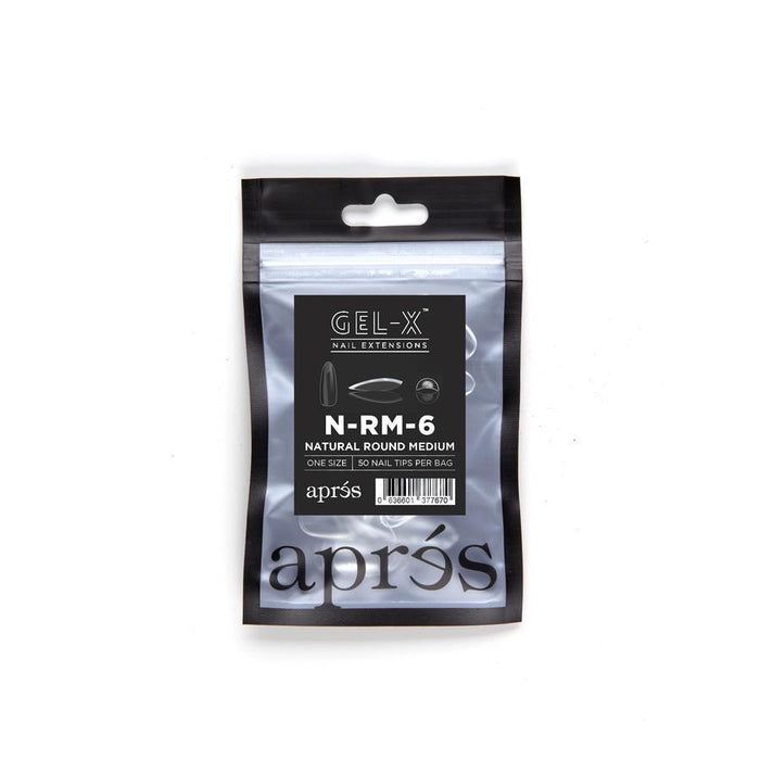 Aprés Refill Bags Natural Round Short (50pcs/pack) - Angelina Nail Supply NYC