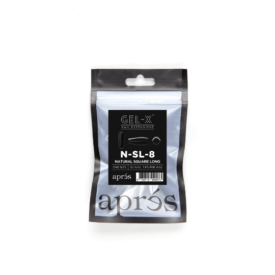 Aprés Refill Bags Natural Square Long (50pcs/pack) - Angelina Nail Supply NYC