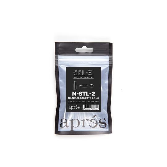 Aprés Refill Bags Natural Stiletto Long (50pcs/pack) - Angelina Nail Supply NYC
