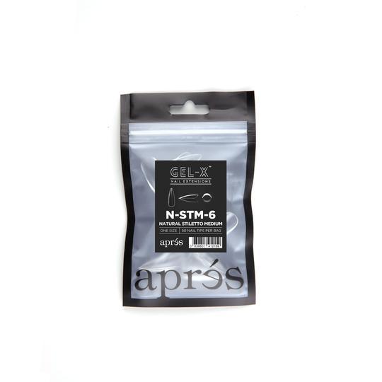 Aprés Refill Bags Natural Stiletto Medium (50pcs/pack) - Angelina Nail Supply NYC