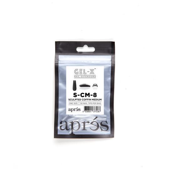 Aprés Refill Bags Sculpted Coffin Medium (50pcs/pack) - Angelina Nail Supply NYC