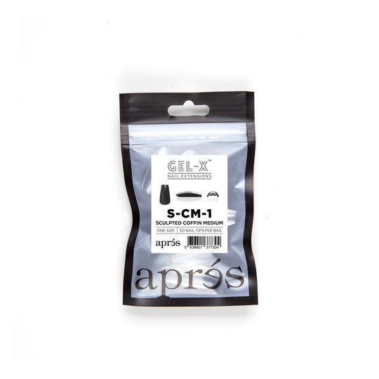 Aprés Refill Bags Sculpted Coffin Medium (50pcs/pack) - Angelina Nail Supply NYC