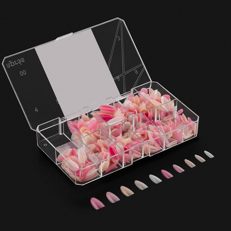 Aprés Tips Natural - Round - Medium - Base Color - Angelina Nail Supply NYC