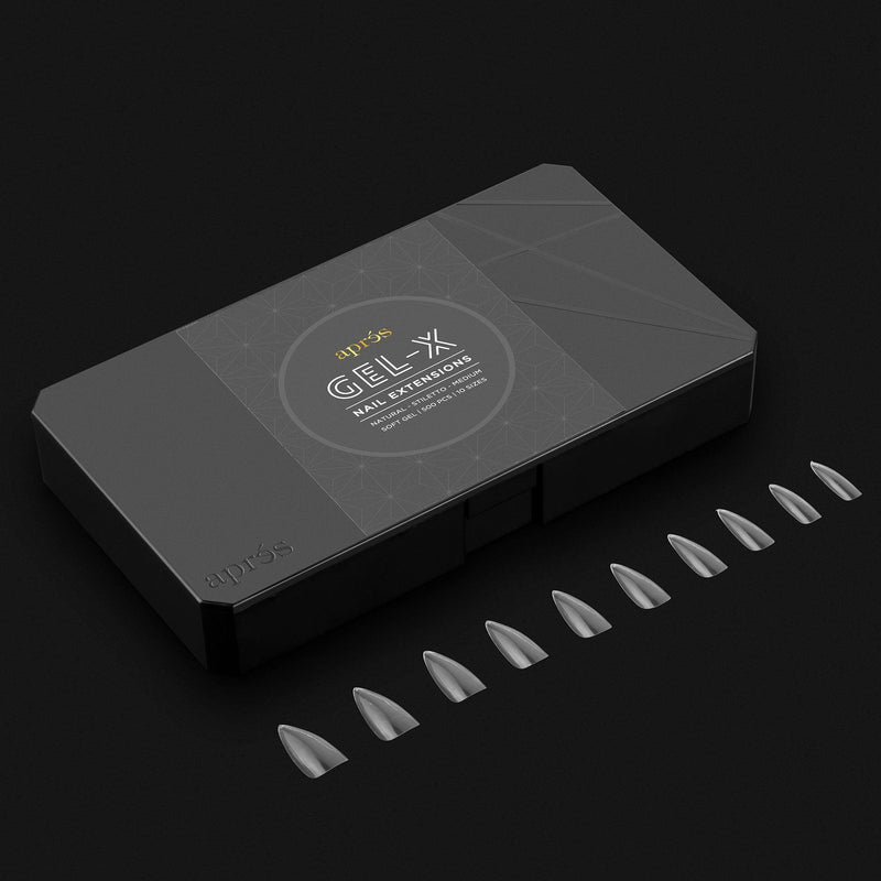 Aprés Tips Natural - Stiletto - Medium - Angelina Nail Supply NYC