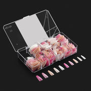 Aprés Tips Sculpted - Coffin - Long - Base Color - Angelina Nail Supply NYC