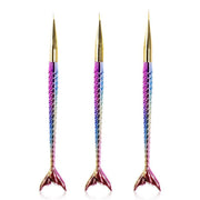 Brush Set | Mermaid Nail Art Liner Brush (3in1) - Angelina Nail Supply NYC
